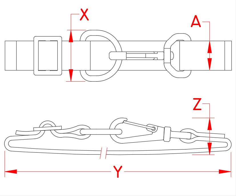Strap Kit with Swivel Clip, 48